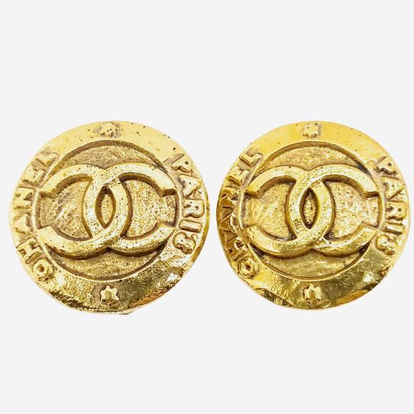 CHANEL Jewelry - Chanel 24k Gold-Plated Clip-on Earrings